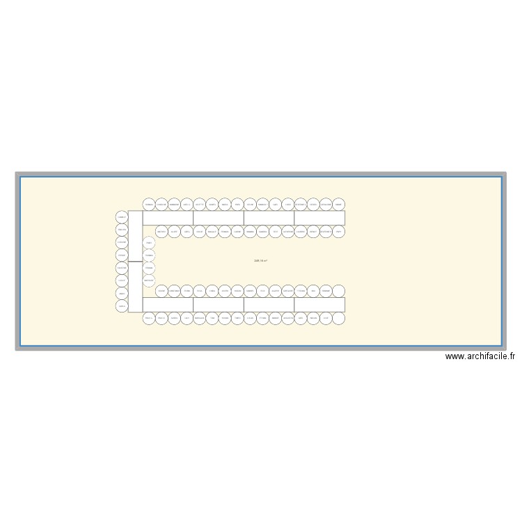 plan. Plan de 1 pièce et 249 m2