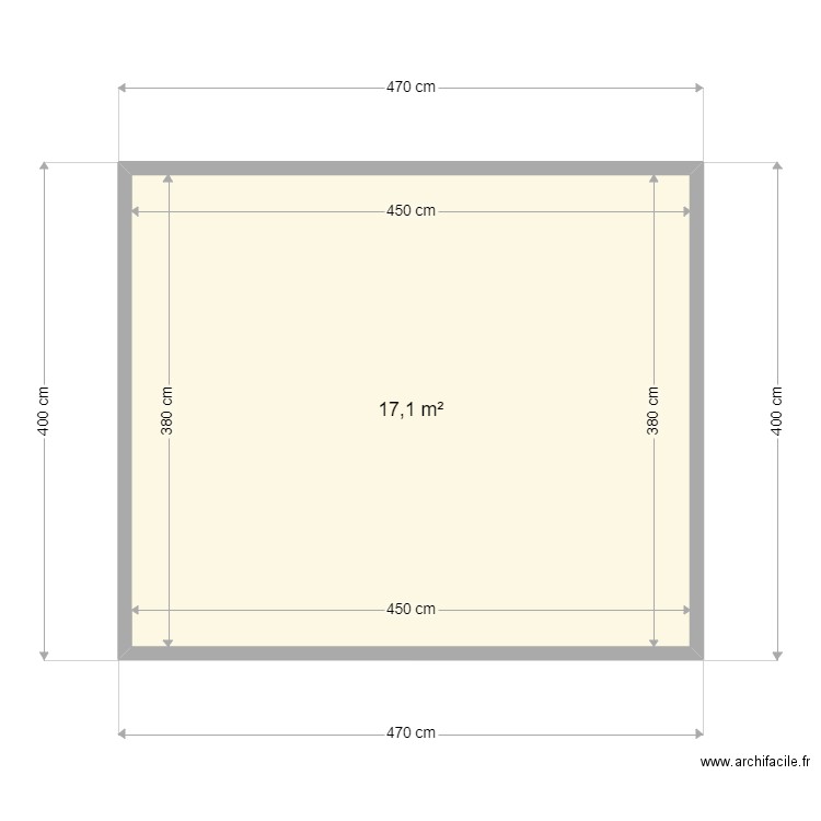 plan toiture robert. Plan de 1 pièce et 17 m2