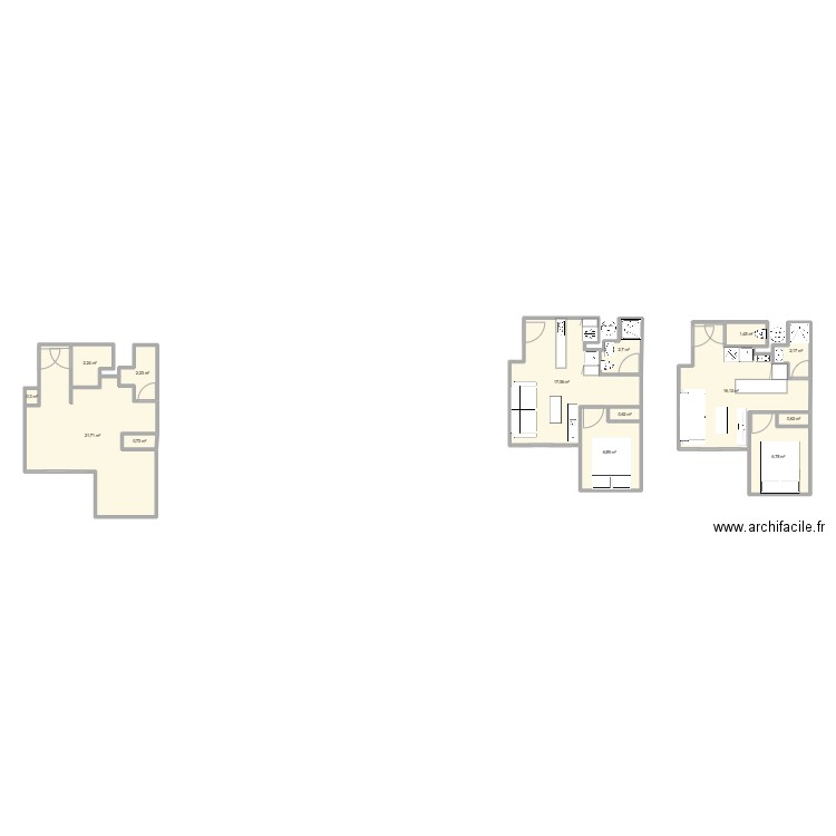 Port Frejus. Plan de 14 pièces et 82 m2