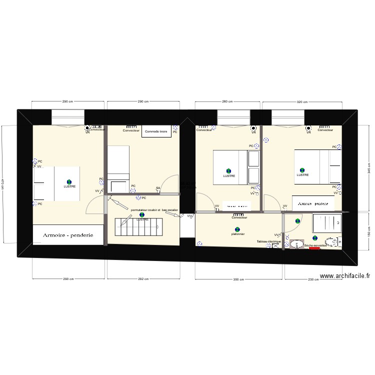 SAUYERES. Plan de 1 pièce et 56 m2