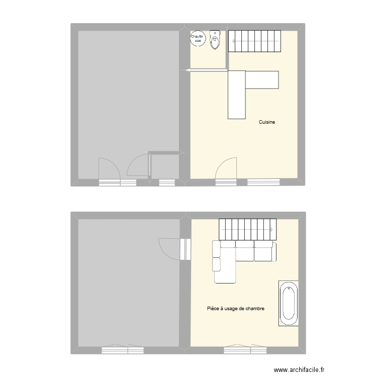 Artistes. Plan de 6 pièces et 81 m2