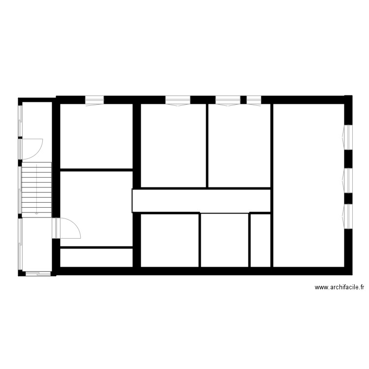 LARDON. Plan de 9 pièces et 105 m2