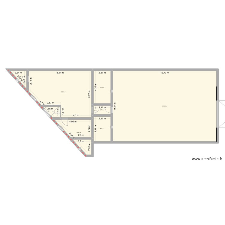 Maison. Plan de 7 pièces et 211 m2