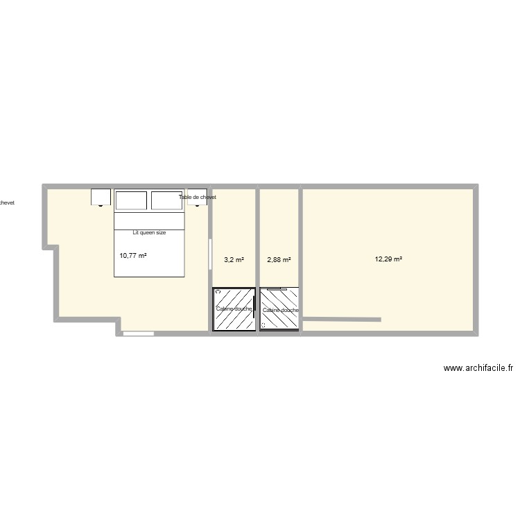 san marino. Plan de 4 pièces et 29 m2