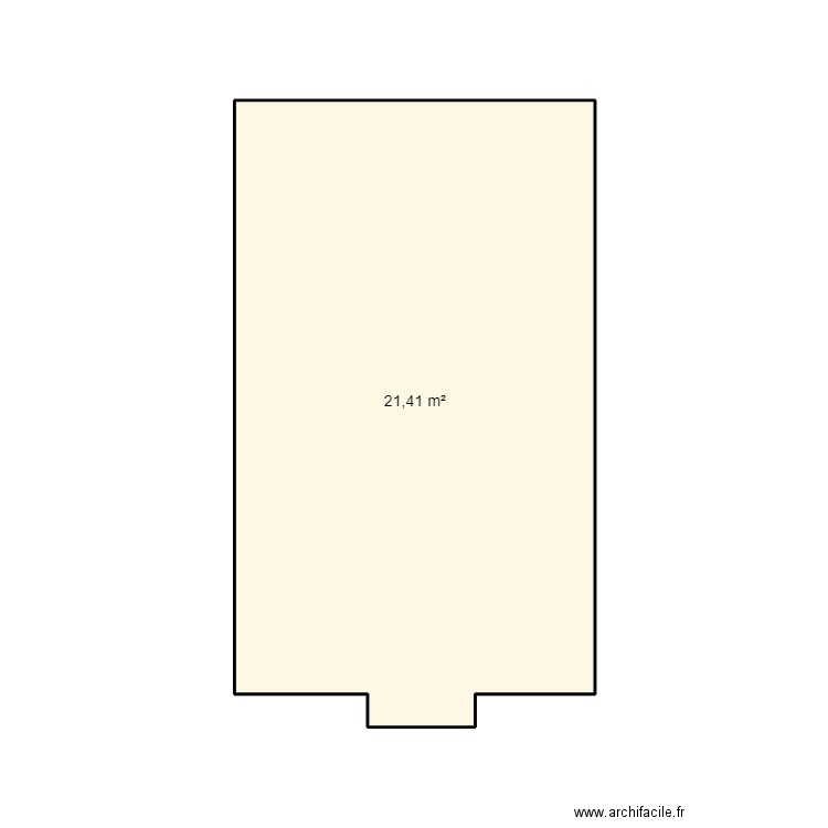 LAGARDE. Plan de 1 pièce et 21 m2