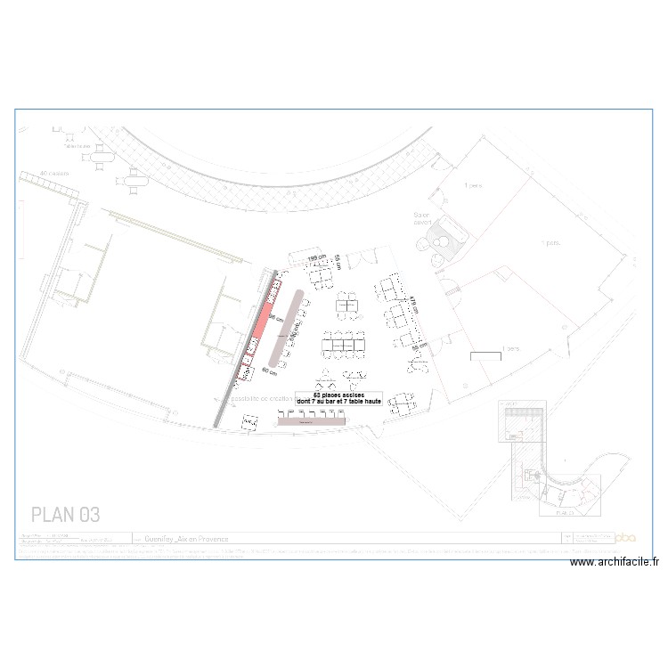 Plan 1 Etude Guenifey. Plan de 0 pièce et 0 m2