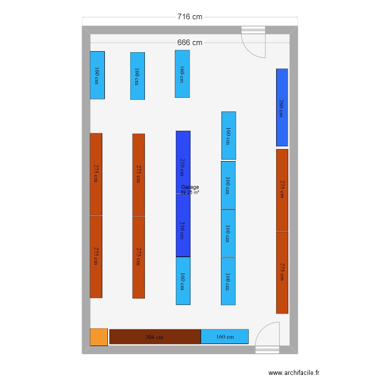 Stockage labo Cca. Plan de 1 pièce et 69 m2