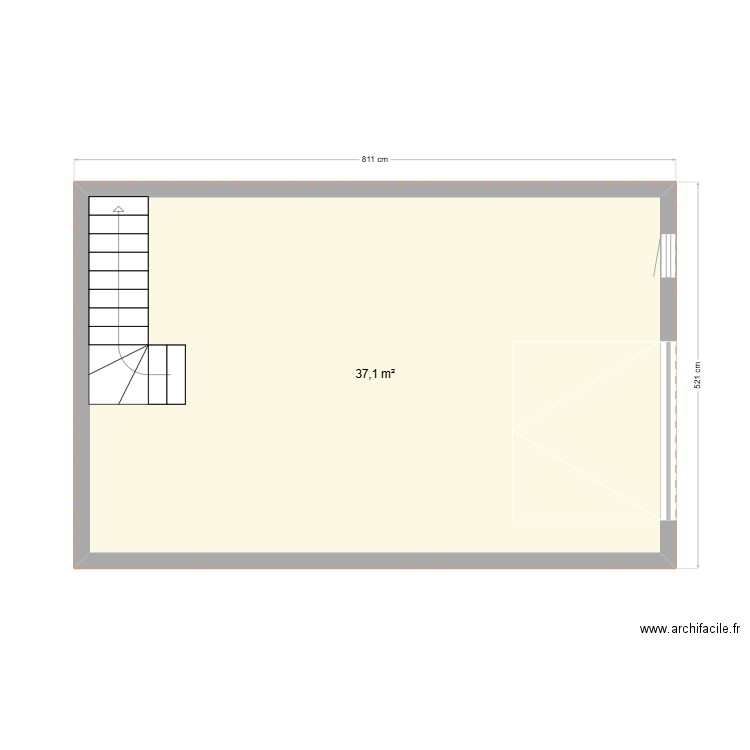 GARAGE. Plan de 1 pièce et 37 m2