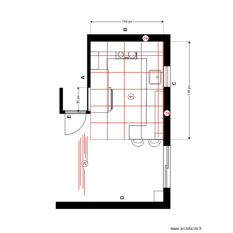 Noonan Plan de pose. Plan de 0 pièce et 0 m2