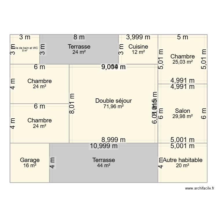 MDS 1 . Plan de 11 pièces et 300 m2