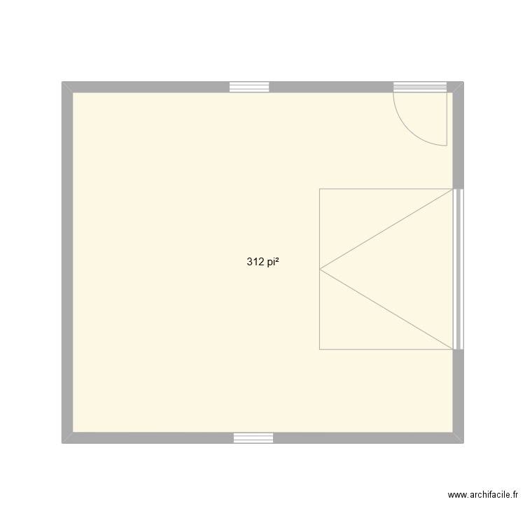 Garage . Plan de 1 pièce et 29 m2