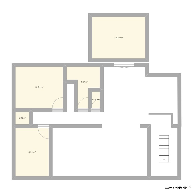 maison travecy. Plan de 6 pièces et 38 m2