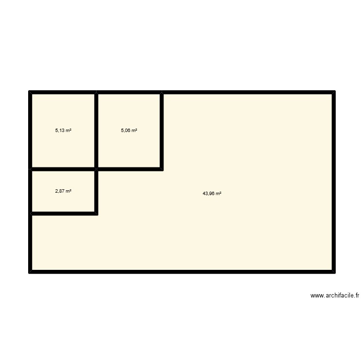 luan. Plan de 4 pièces et 57 m2