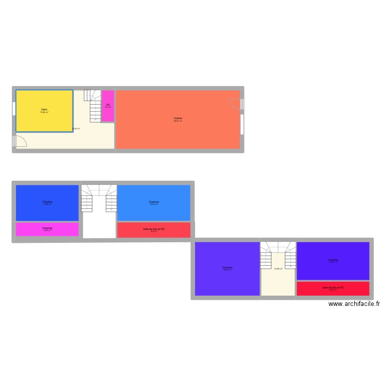 105. Plan de 12 pièces et 161 m2