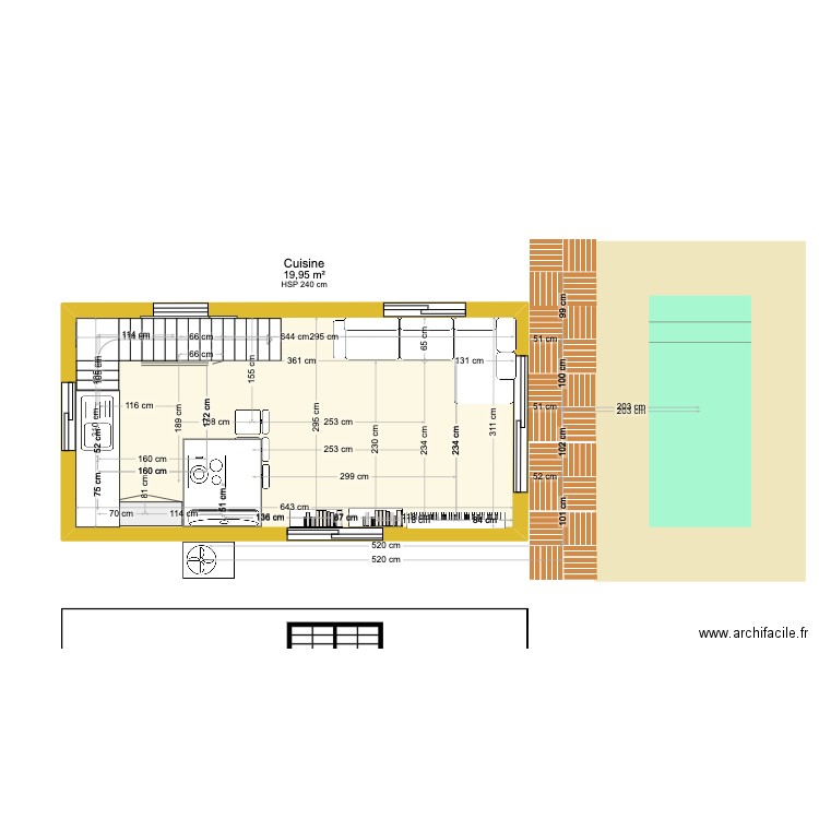 tiny house Manon. Plan de 1 pièce et 20 m2