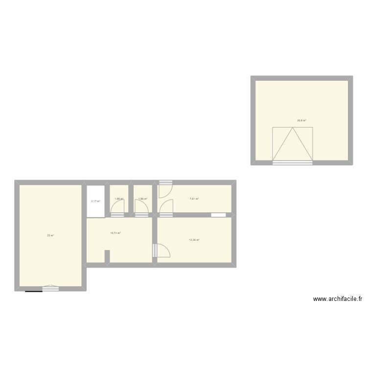 iszable. Plan de 8 pièces et 89 m2