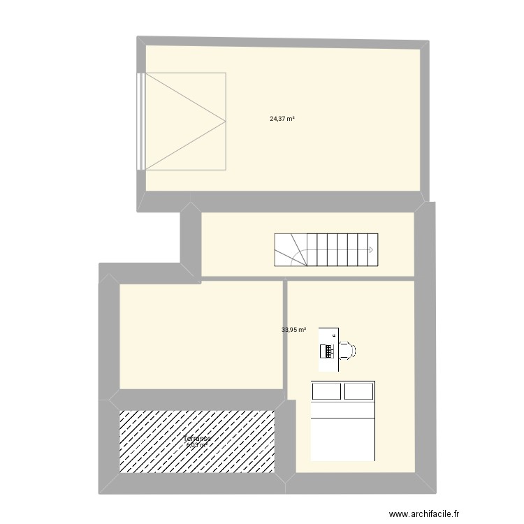 targasonne2. Plan de 3 pièces et 64 m2