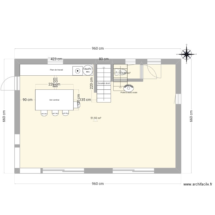 9x6_plan. Plan de 10 pièces et 104 m2