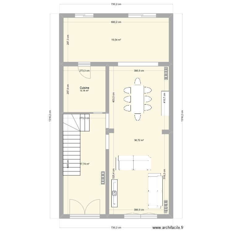 Plan Dordogne V3. Plan de 18 pièces et 206 m2