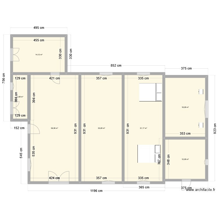 Prejet Resty Maison actuelle sans etage. Plan de 7 pièces et 153 m2