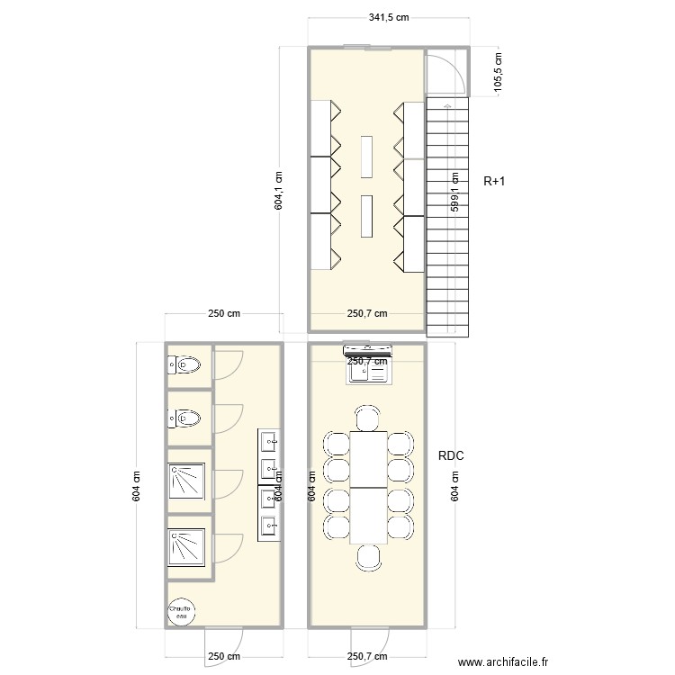 DM DETHOME CHANTIER CALUIRE ET CUIRE. Plan de 7 pièces et 42 m2