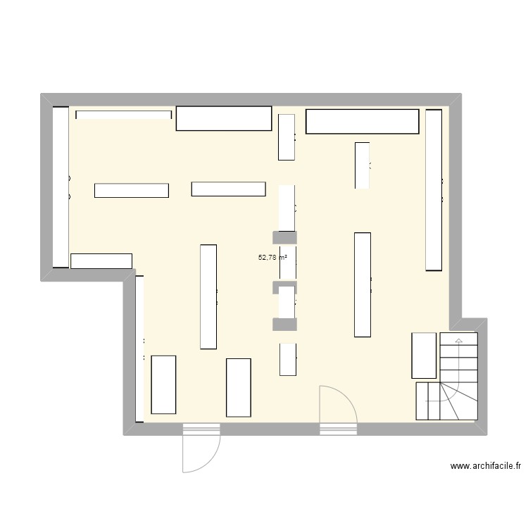 tayibate fes. Plan de 1 pièce et 53 m2