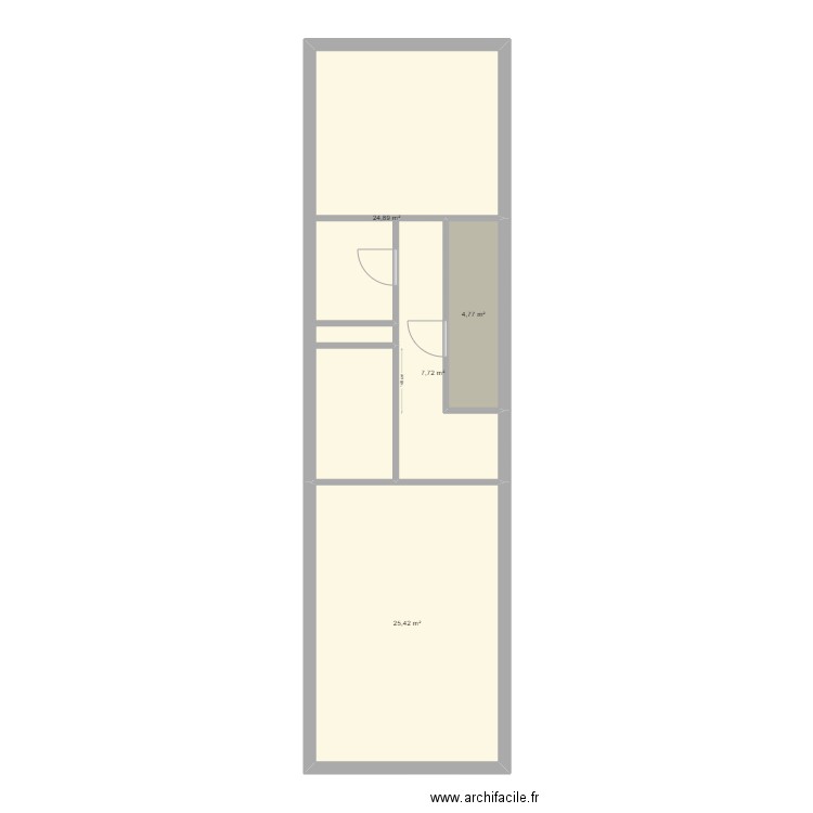 pan appartement guillemins normal. Plan de 4 pièces et 63 m2