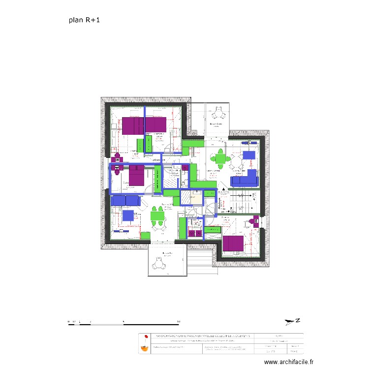 comble2. Plan de 1 pièce et 3 m2