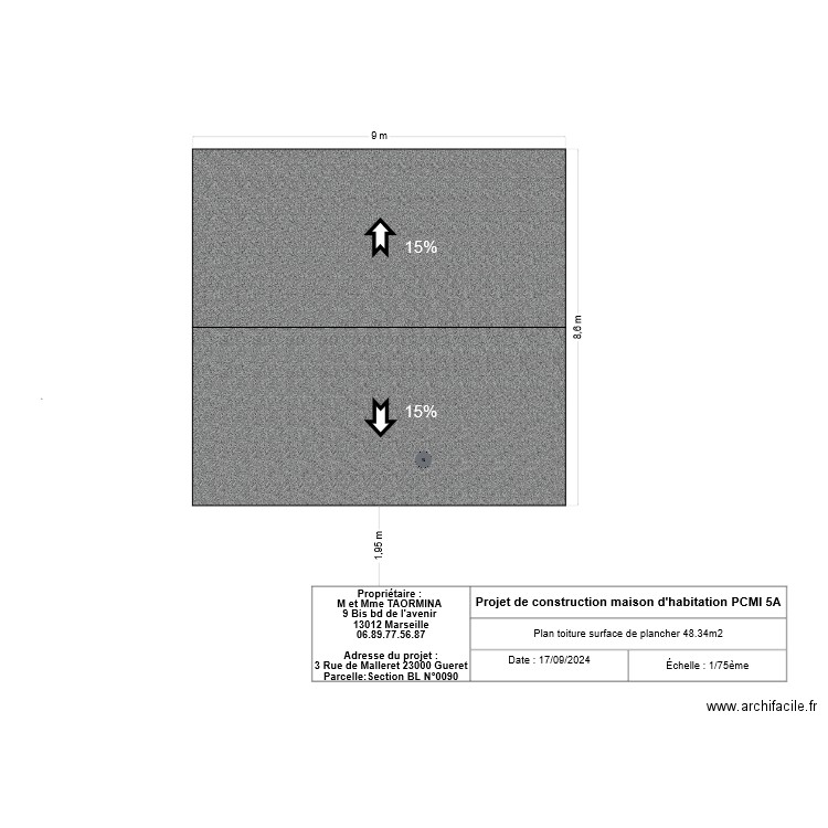 PCMI 5A toiture. Plan de 0 pièce et 0 m2