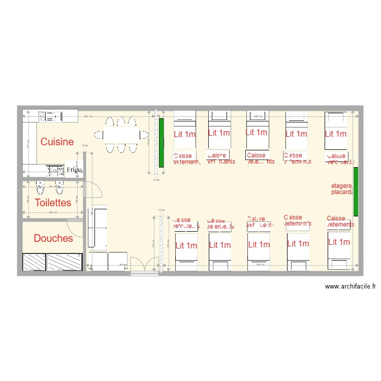 Atelier Jamal . Plan de 3 pièces et 132 m2