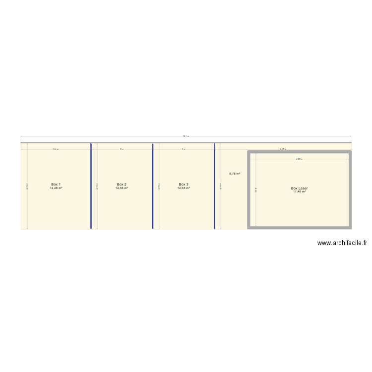 Box soudure . Plan de 5 pièces et 85 m2