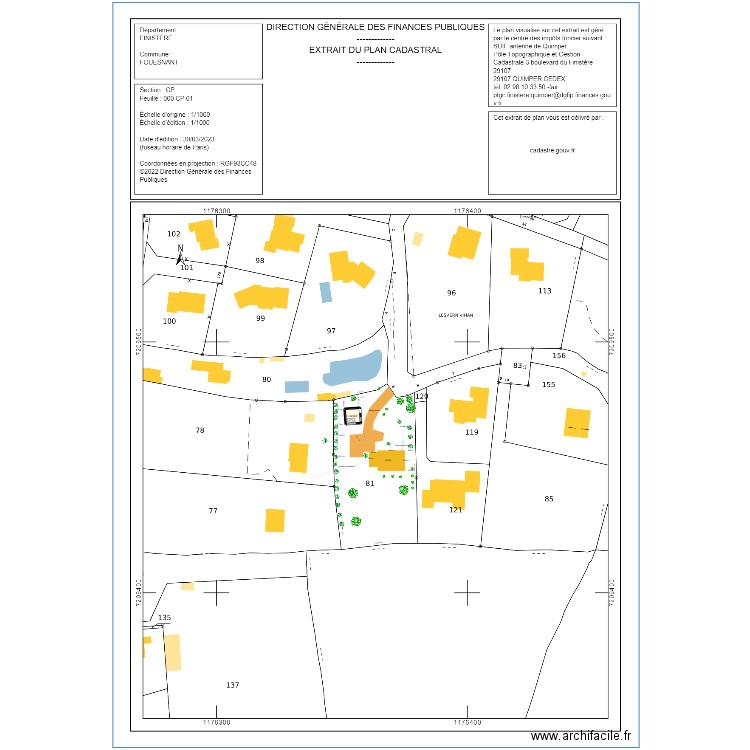 plan garage 2. Plan de 1 pièce et 36 m2