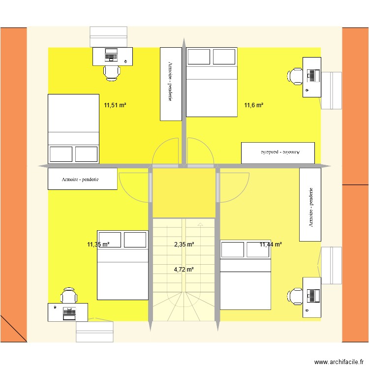 nouvel essai. Plan de 9 pièces et 112 m2