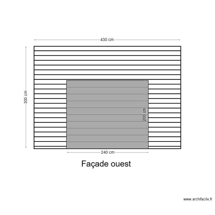 façade ouest OB. Plan de 0 pièce et 0 m2