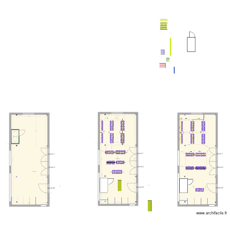 ZONE DE MISE EN VIDE. Plan de 4 pièces et 268 m2