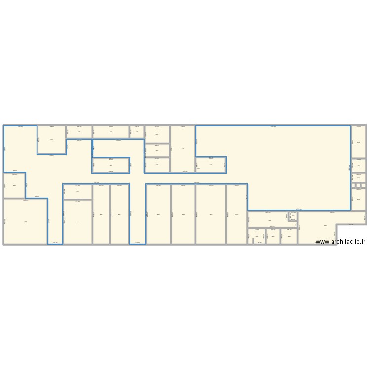 grande meson . Plan de 34 pièces et 2954 m2