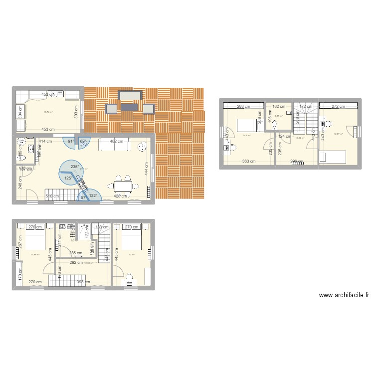 c.sur andelle . Plan de 10 pièces et 137 m2