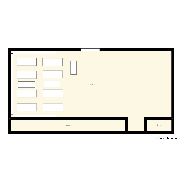 mag. Plan de 3 pièces et 146 m2