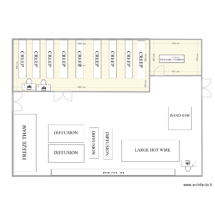 Plan BA3-2. Plan de 2 pièces et 54 m2