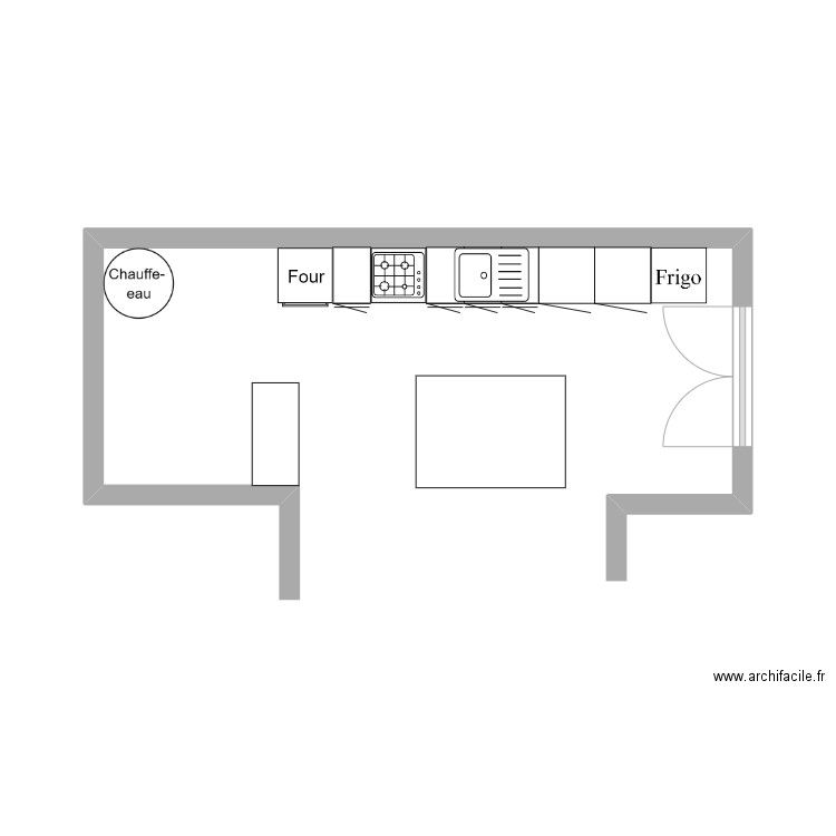 Cuisine ClG. Plan de 0 pièce et 0 m2