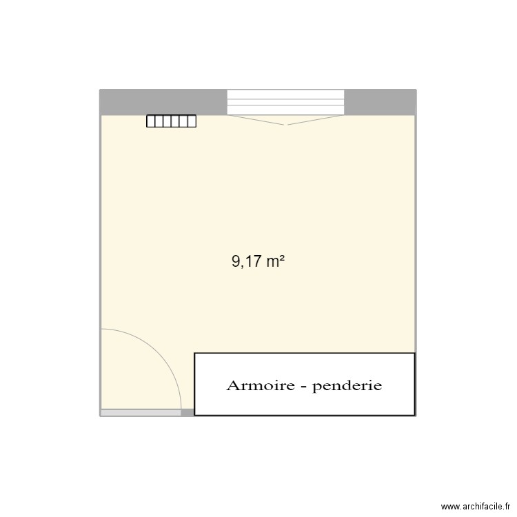 chaùbre laure. Plan de 1 pièce et 9 m2