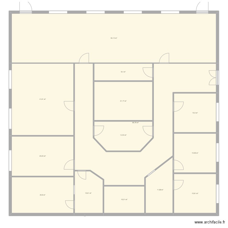 Cephée. Plan de 14 pièces et 371 m2