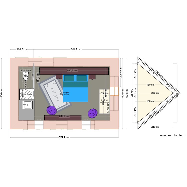 CLEMENT LANNICK. Plan de 3 pièces et 51 m2