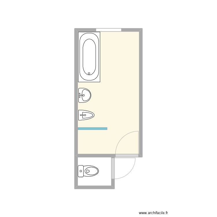 Etat-Actuel_Mahler. Plan de 1 pièce et 9 m2