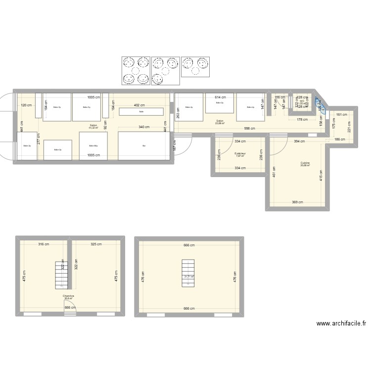 G Club. Plan de 7 pièces et 160 m2