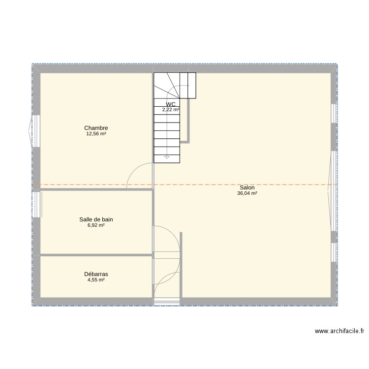 plan de maison definitif. Plan de 5 pièces et 62 m2