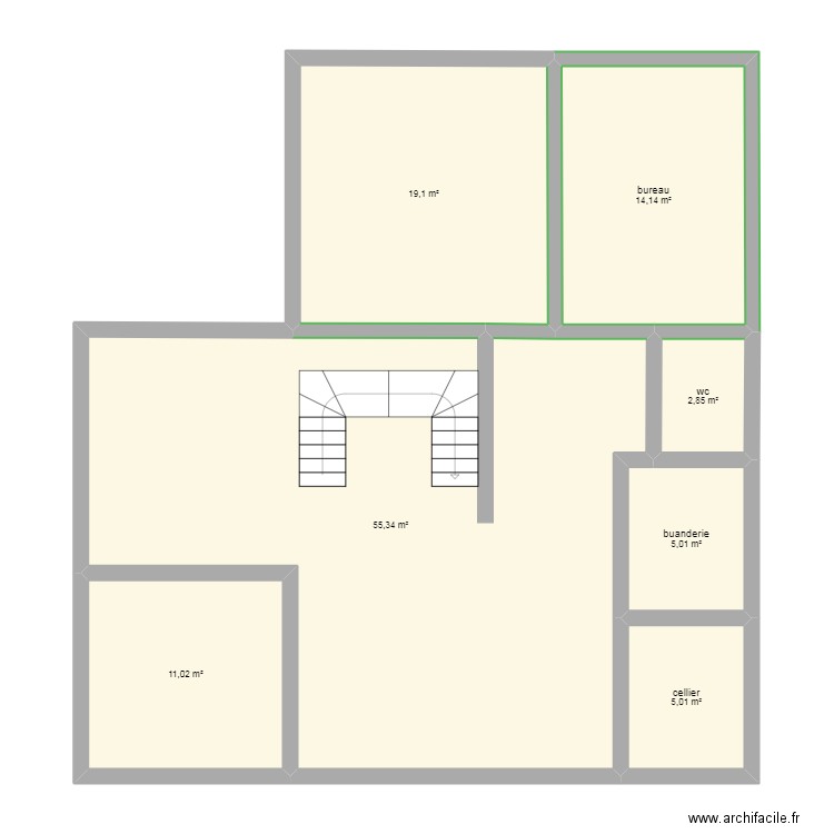 Iavoloha. Plan de 7 pièces et 112 m2