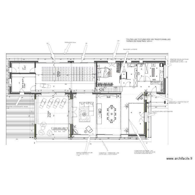 MODIFICATIONS AVANT COUPES. Plan de 0 pièce et 0 m2