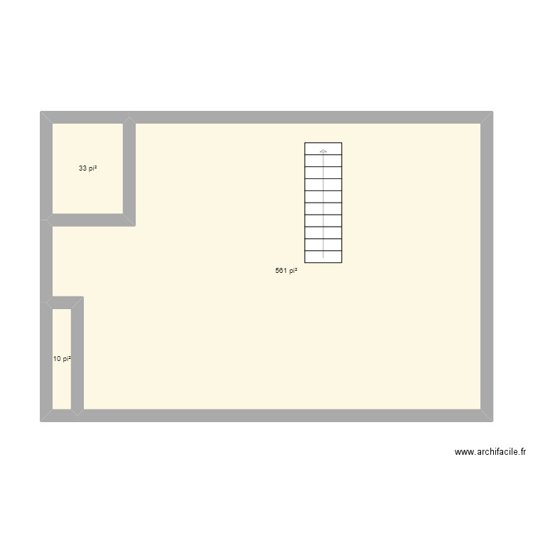 maison avant. Plan de 3 pièces et 56 m2