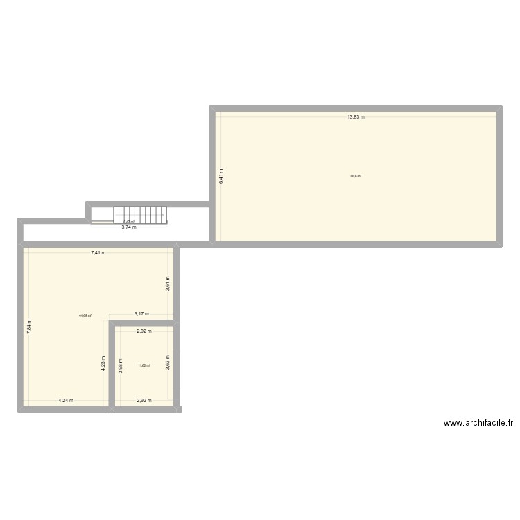 moi. Plan de 4 pièces et 145 m2